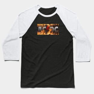 AC/DC FIRE LOGO Baseball T-Shirt